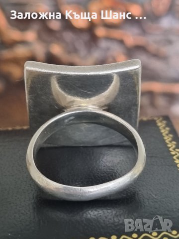 Сребърен пръстен 925 проба с бял седеф , снимка 5 - Пръстени - 41832881