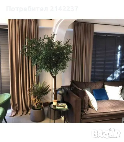 Изкуствено маслиново дръвче, снимка 4 - Изкуствени цветя - 47379367