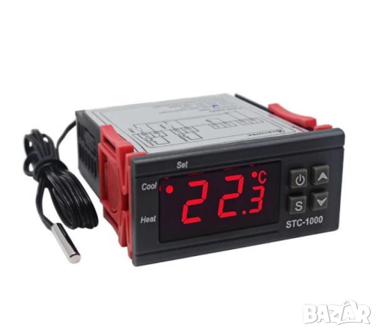Температурен контролер STC-1000-220V, 10A с 1 сензор, снимка 6 - Други стоки за дома - 52098175