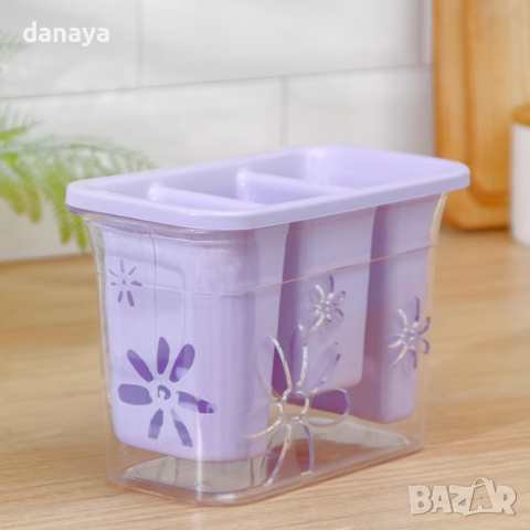 2809 Кухненски сушилник за прибори поставка за вилици лъжици, снимка 5 - Органайзери - 36371924