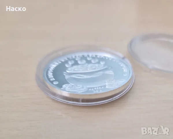 999 Сребърна късметлийска паричка 10 грама, снимка 3 - Нумизматика и бонистика - 49596325