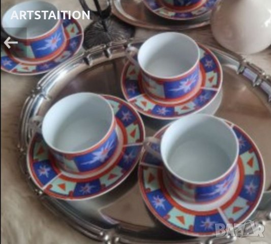 Сервиз за кафе, чай и порцеланова ваза , снимка 1