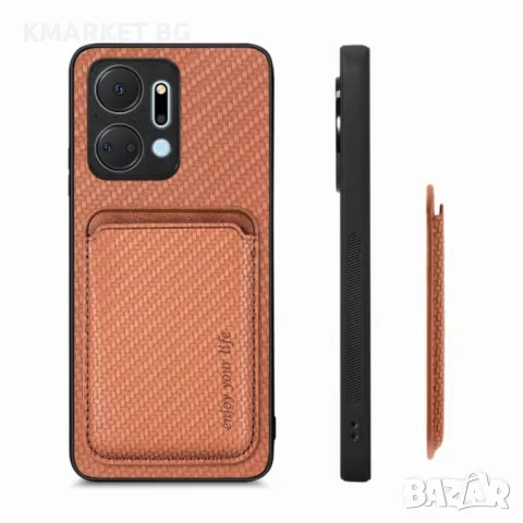 Honor X7A Carbon Fiber Кожен Калъф и Протектор, снимка 7 - Калъфи, кейсове - 48966444