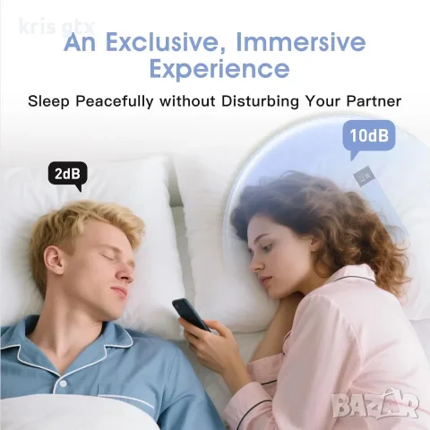 Bluetooth говорител за под възглавница – Bone Conduction Sleep Speaker 36 звука 650mAh Bluetooth, снимка 11 - Bluetooth тонколони - 55955774