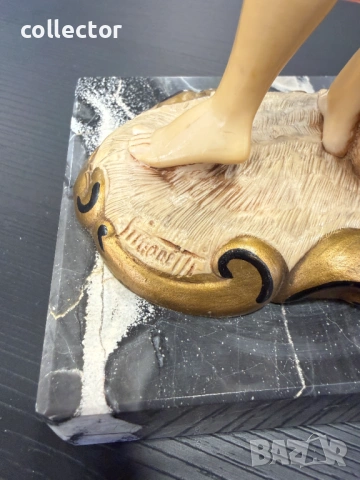 Италианска статуетка „Младият рибар" - Amilcare Simonetti No7969, снимка 5 - Колекции - 53871322