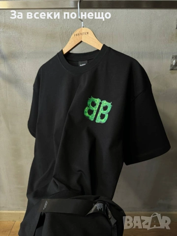 Balenciaga Мъжка Черна Тениска👕Мъжка Блуза С Къс Ръкав В Черен Цвят Код MensPoint74, снимка 3 - Тениски - 53716678