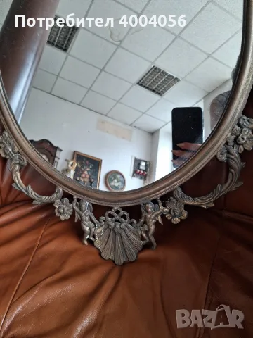 Бронзово огледало, снимка 3 - Антикварни и старинни предмети - 56042694