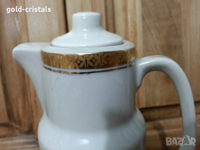 Стар български порцелан каничка с чашки, снимка 4 - Антикварни и старинни предмети - 36118890