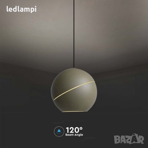 LED Полилей 8.5W Регулируем Шампанско Злато Топло Бяла Светлина, снимка 2 - Лампи за таван - 41781610