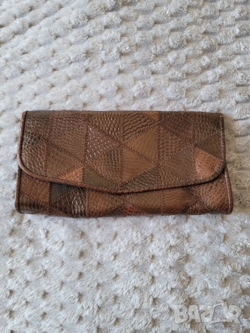 Дамска чанта клъч естествена кожа 