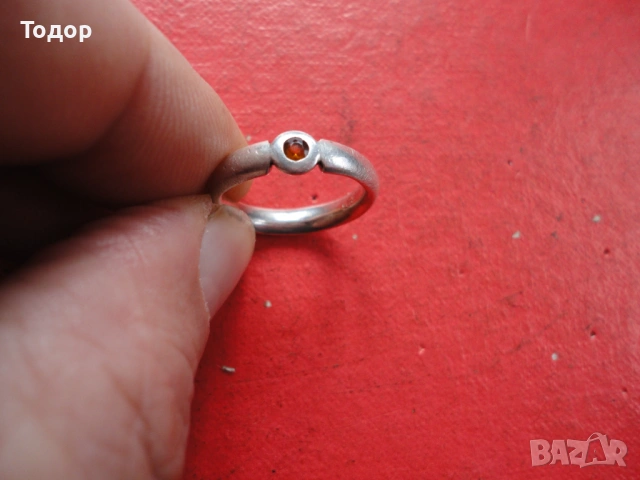 Сребърен пръстен с камък 25, снимка 2 - Пръстени - 53304491