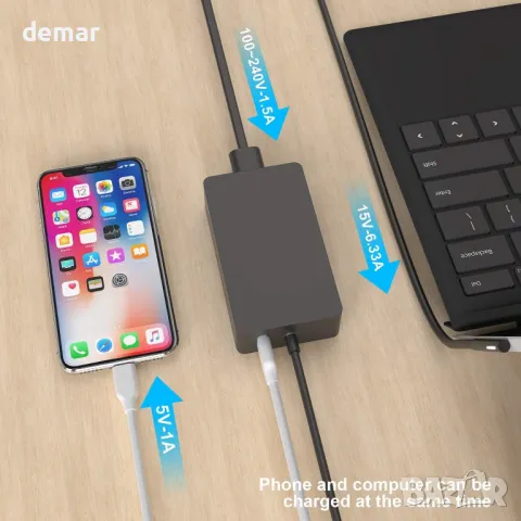Зарядно за Surface Pro, 65W зарядно за Surface (65W, 44W, 39W, 36W, 24W), снимка 8 - Друга електроника - 50042994