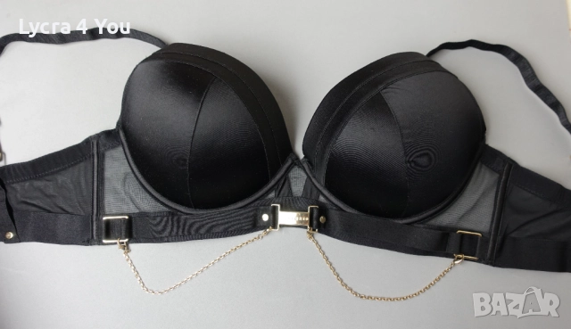 Censored 80 D страхотен черен сутиен с обемни чашки, снимка 4 - Бельо - 51727024