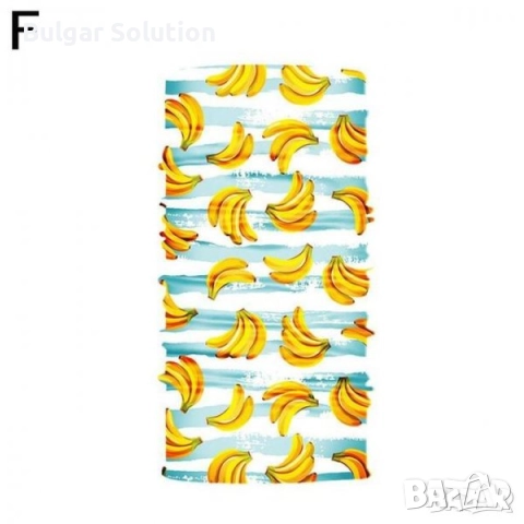 Бандана на Банани. Кърпа за глава, шал, маска, други