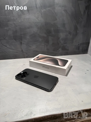 КАТО НОВ Iphone 15 Pro  256 GB Black Titanium, снимка 4 - Apple iPhone - 53090417
