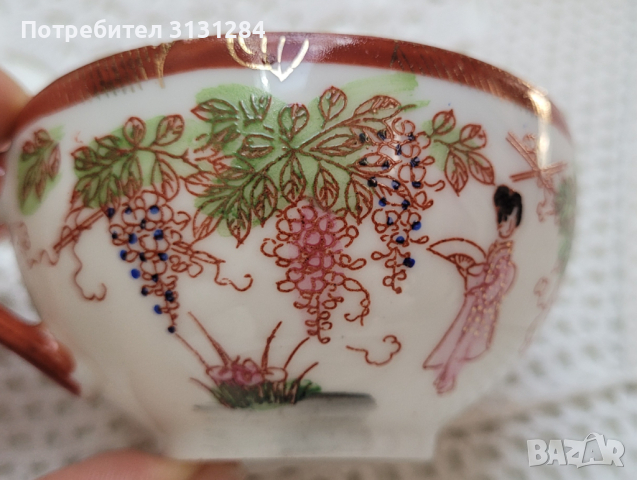 Старинен сервиз за кафе Amari Гейша литофания Япония 30-те, снимка 9 - Други ценни предмети - 44926842