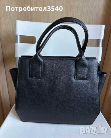 Черна дамска чанта Fentis, снимка 3 - Чанти - 44194707