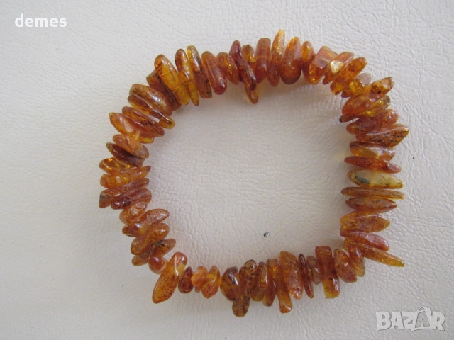 Гривна от суров балтийски кехлибар-чипс