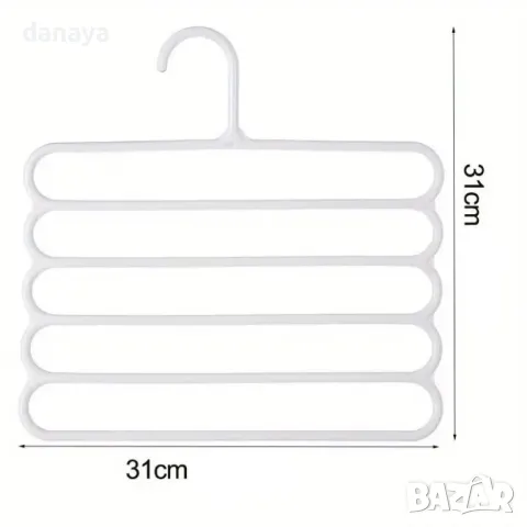 5368 Практична закачалка за панталони и поли на 5 нива, снимка 5 - Органайзери - 47690081