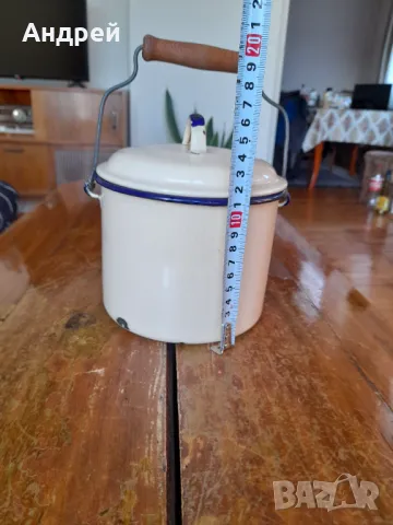 Стара емайлирана котленка #13, снимка 3 - Други ценни предмети - 49103122