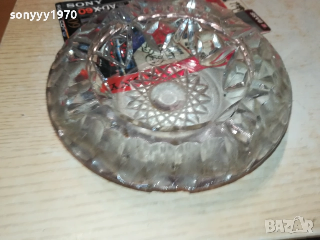 СТЪКЛЕН ГОЛЯМ МАСИВЕН ПЕПЕЛНИК 0709251654LCHERY, снимка 2 - Антикварни и старинни предмети - 51634027