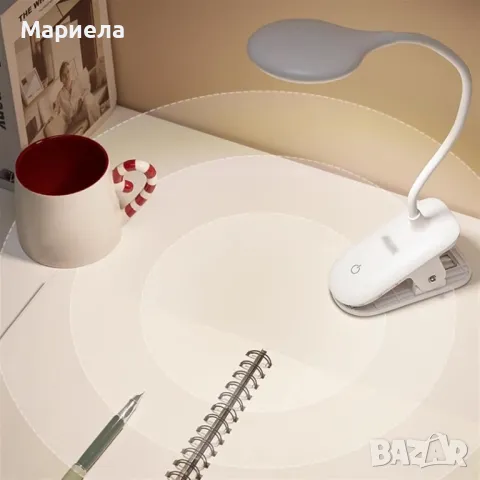 LED Настолна Лампа със Щипка / Безжична лампа / 3 вида светлина / Димиране, снимка 5 - Лед осветление - 50266670