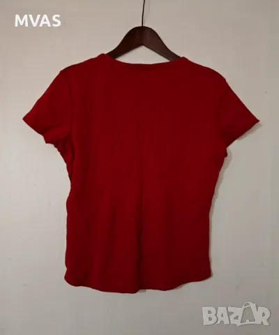 Нова дамска червена тениска M размер, снимка 2 - Тениски - 49419307