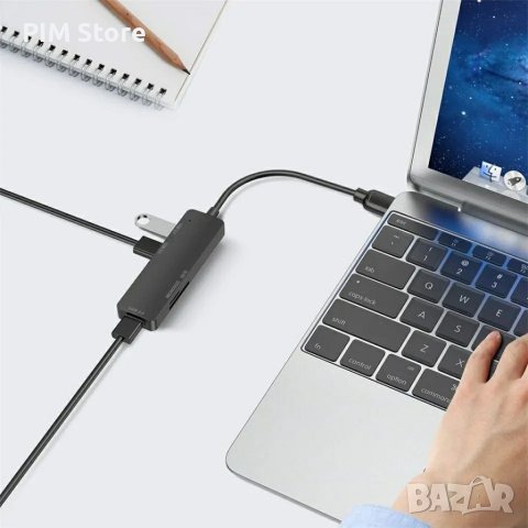 Четец на карти USB C ХЪБ 5 в 1 за мобилен телефон и компютър с SD, TF и USB порт, снимка 6 - Друга електроника - 40934304