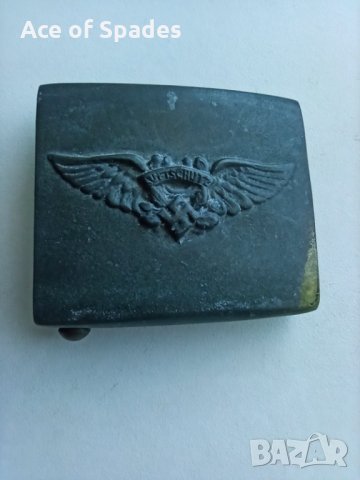Немска Тока WW2 Original Luftschutz Belt Buckle RZM, снимка 2 - Антикварни и старинни предмети - 35946818