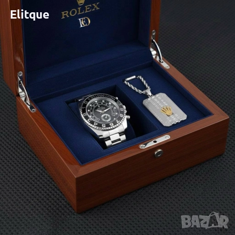 часовник и колие Rolex , снимка 4 - Мъжки - 52907550