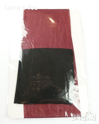 L нови винено червени чорапи с ликра и черна лента, снимка 9 - Бельо - 44340441