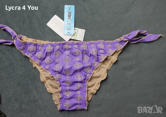 S нова лилава бански долница с бродерии отпред, снимка 1