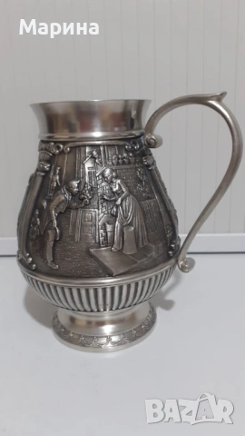 Комплект за вино и ракия от калай Antik*Vintage #93 1, снимка 2 - Антикварни и старинни предмети - 53821725