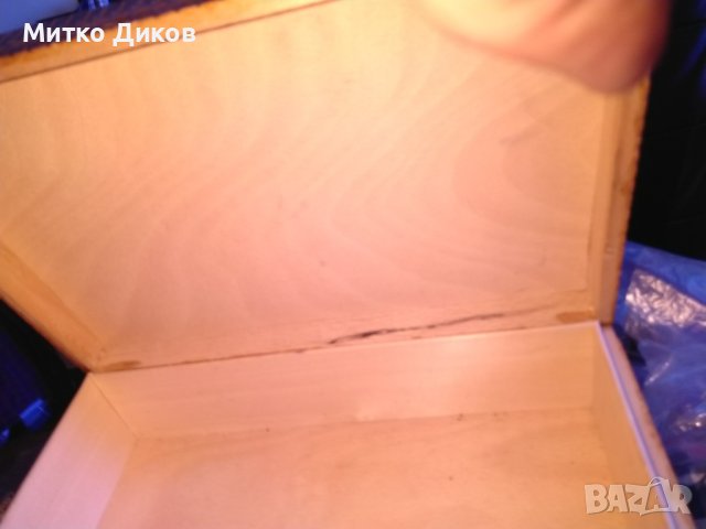 Дървена кутия голяма 279х179х77мм ръчно рисувана от соца отлична, снимка 8 - Декорация за дома - 41773093