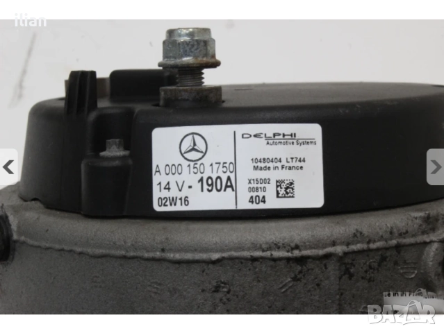 Алтернатор с водно охлаждане Mercedes W203 C200 C220 C270 A0001501750, снимка 2 - Части - 52002545