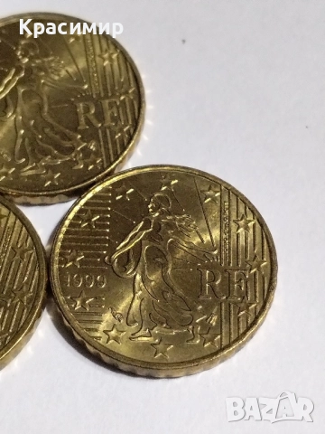 10 евро Цент Франция 1999 г., снимка 7 - Нумизматика и бонистика - 51860454