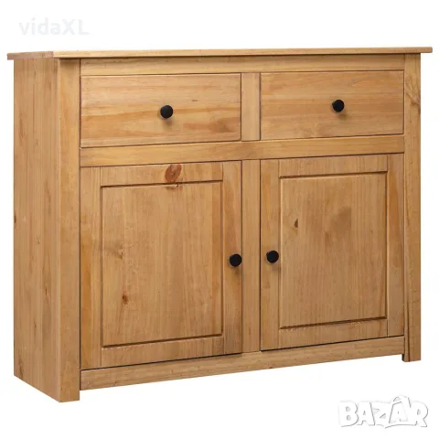 vidaXL Сайдборд, 93x40x80 см, бор масив, стил Панама
