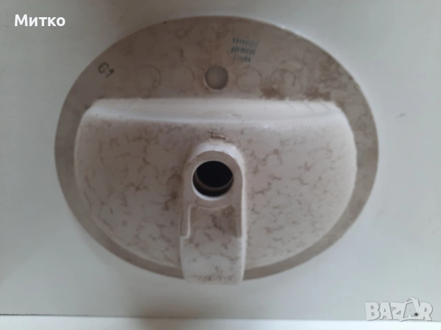 Порцеланова бяла мивка за баня със дребна забележка , снимка 10 - Мивки - 53696151
