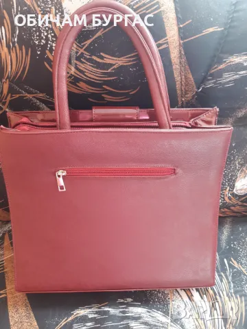 СТИЛНА ЧАНТА ОТ ИЗКУСТВЕНА КОЖА И ЛАЧЕНА КОЖА ползвана веднъж по повод, снимка 3 - Чанти - 47687728