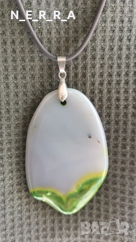 Медальон с голям ахат, снимка 2 - Колиета, медальони, синджири - 53617573