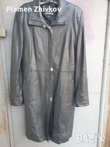 Луксозно кожено дамско манто PiELE , снимка 3 - Якета - 53734191