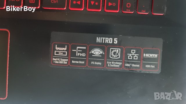acer nitro 5 17,3" 120hz / i7 9750h / rtx2060, снимка 2 - Лаптопи за игри - 41643045