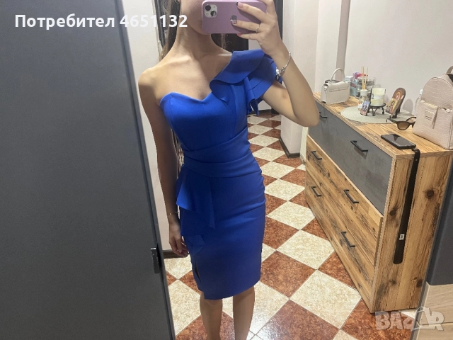 Официална рокля; синя; ХS, снимка 3 - Рокли - 52416555