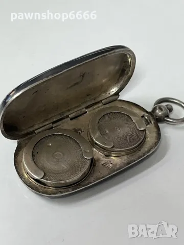 Античен държач за монети от сребро Niello (около 1900 г., снимка 12 - Нумизматика и бонистика - 48717297