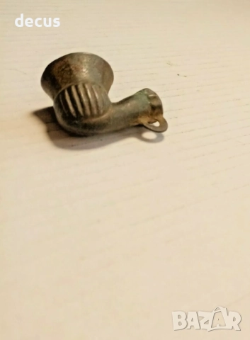 Бронзова лула за пушене–Стара Османска империя,XVIII–XIX век, снимка 4 - Антикварни и старинни предмети - 51462637