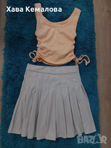 Плисирана поличка и топ