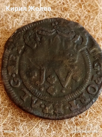 Сребърна монета 10 рейс 1721г. Жоао пети Португалия рядка 52601