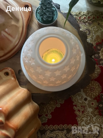 Форми за кекс и свещник Керамични форми с прекрасен земен цвят и дупка за закачане  , снимка 4 - Форми - 52881006
