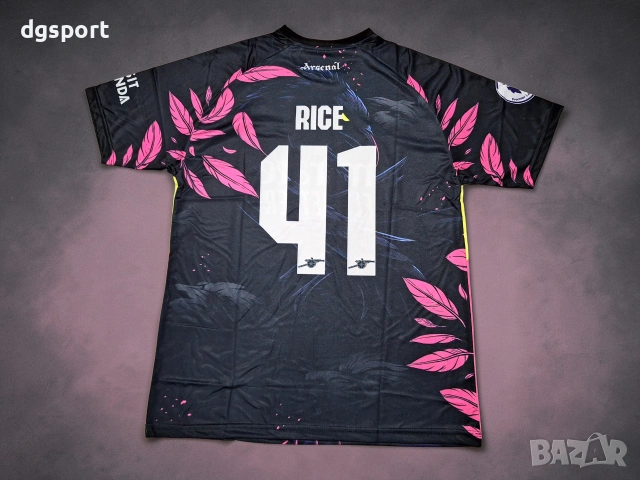 Флуоресцентна футболна фланелка на АРСЕНАЛ#ДЕКЛАН РАЙС#41!