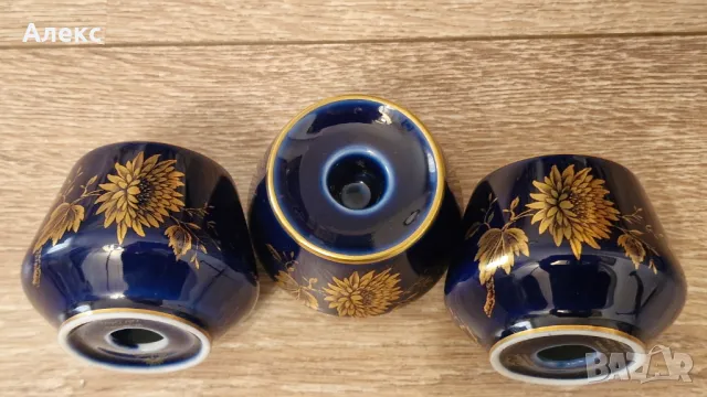 Lindner Kueps, Germany– Малки свещници кобалт. Нови!, снимка 4 - Антикварни и старинни предмети - 48156720